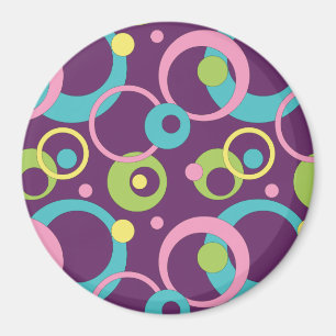 Íman Círculos Roxo Funky Magnet