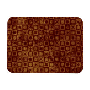 Íman Círculos vermelhos e quadrados em Dourado