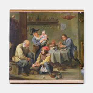 Íman Cirurgião que tende o pé de um ancião