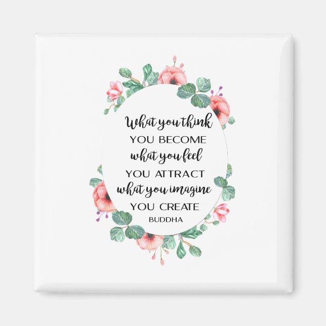 Íman Citação Buda Inspiradora (Frente)