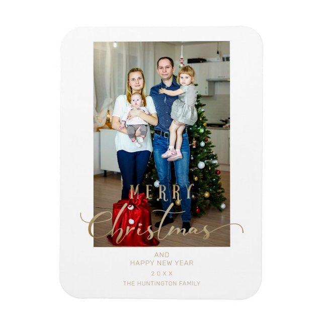 Íman Citação Clássica de Natal com Foto e Letra Caprich (Vertical)