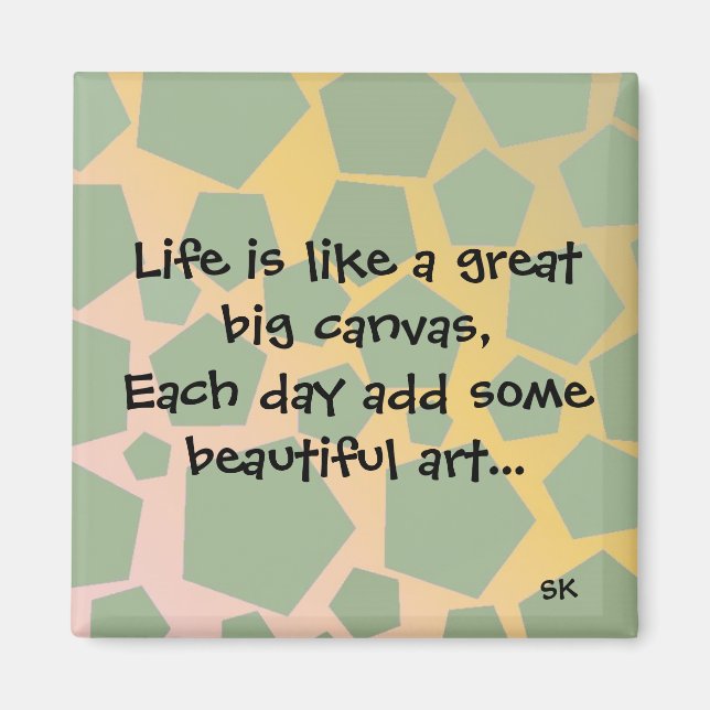 Íman Citação da vida Inspiradora (Frente)