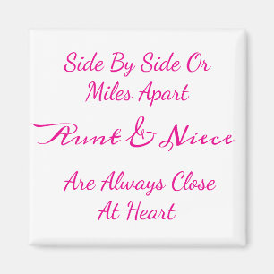 Íman Citação de Amor de Tia e Sobrinha: Lado a Lado ou 