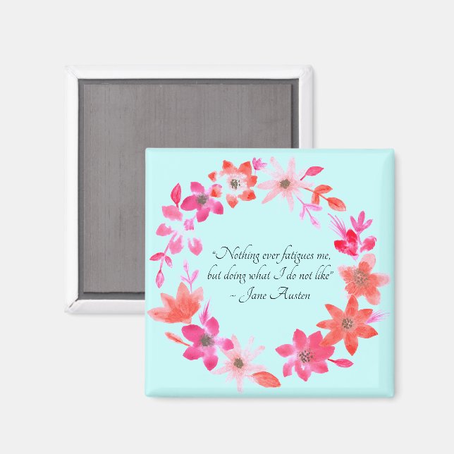 Íman Citação de autocuidado de Jane Austen – Mansfield  (Front/Back)