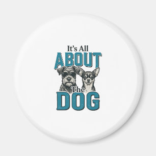 Íman Citação de Design Vetorial para Amantes de Cães An