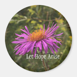 Íman Citação de Esperança Inspiradora Dourada e Roxa bo