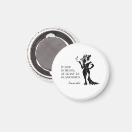 Íman Citação de Estilo Glam Personalizado em Design