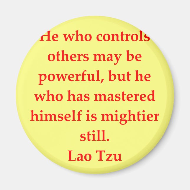 Íman Citação de excelente Lao Tzu (Frente)
