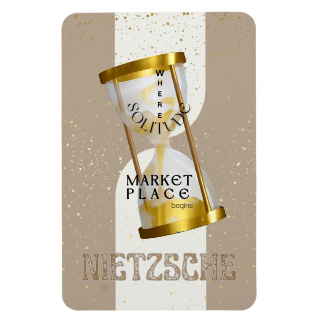 Íman Citação de Filosofia Introduzida pela Arte Dourada (Vertical)