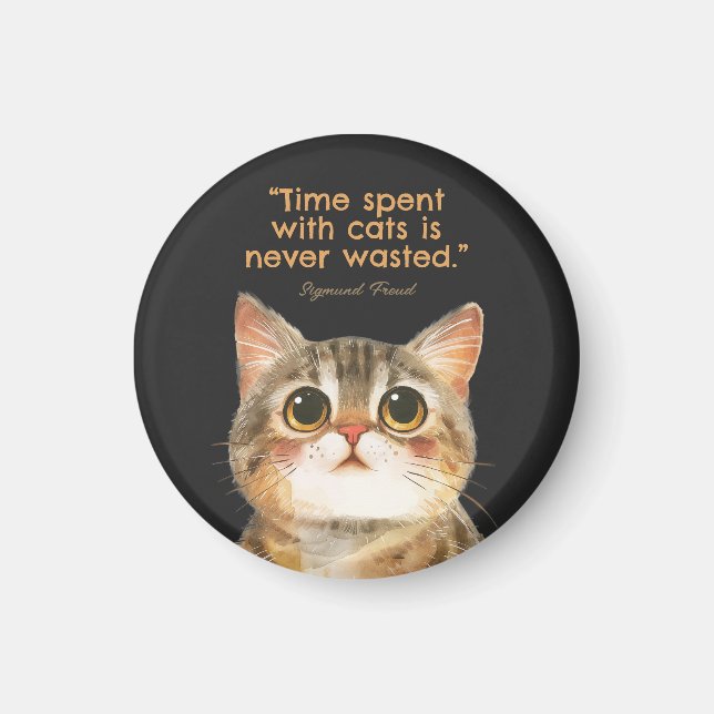 Íman Citação de Gato de Sigmund Freud (Frente)