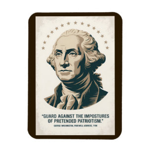 Íman Citação de George Washington Arte do Presidente Am