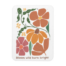 Citação de Inspiração Floral Retro Boho