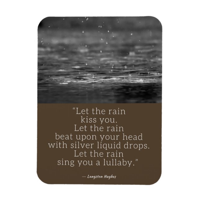 Íman Citação de Langston Hughes Rain (Vertical)