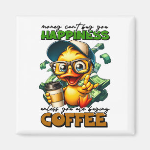 Íman Citação de Legenda de Café do Pato Engraçado Vesti