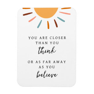Íman Citação de Mindset Motivacional Boho Sun