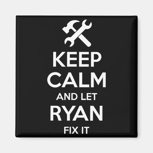 Íman Citação de Ryan Fix Engraçado Aniversário Nome Per (Frente)