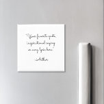Íman Citação de Script Minimalista<br><div class="desc">Crie seu próprio ímã de cotação personalizado. Apresenta uma tipografia de escripo minimalista.</div>
