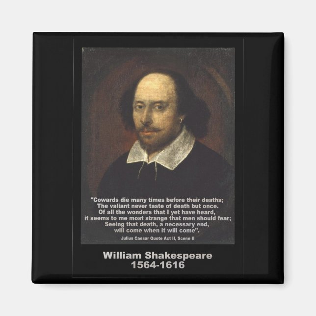 Íman Citação de Shakespeare ~ Júlio Cesar (Frente)