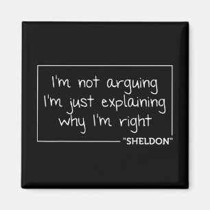 Íman Citação de Sheldon Engraçada de Aniversário Nome P