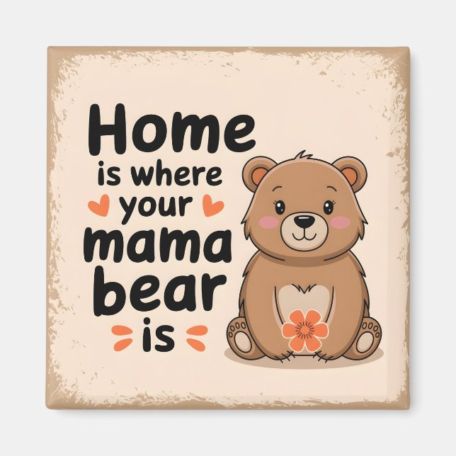 Íman Citação do Dia de as mães do Urso da Mãe (Frente)