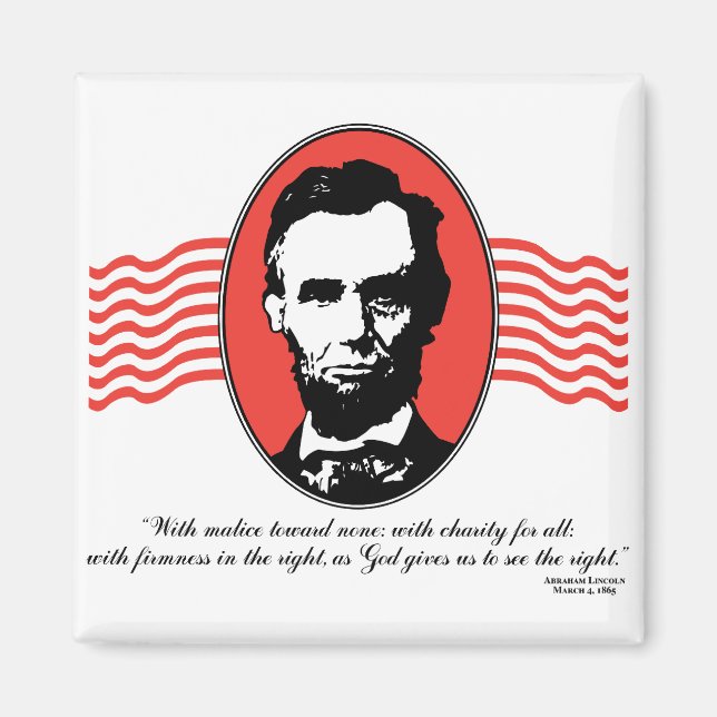 Íman Citação do Discurso da Segunda Posse de Lincoln (Frente)