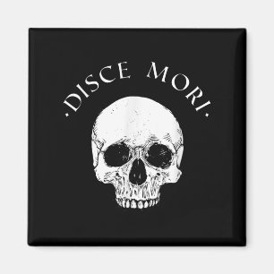 Íman Citação do Estoico de Filosofia Disce Mori Skull S
