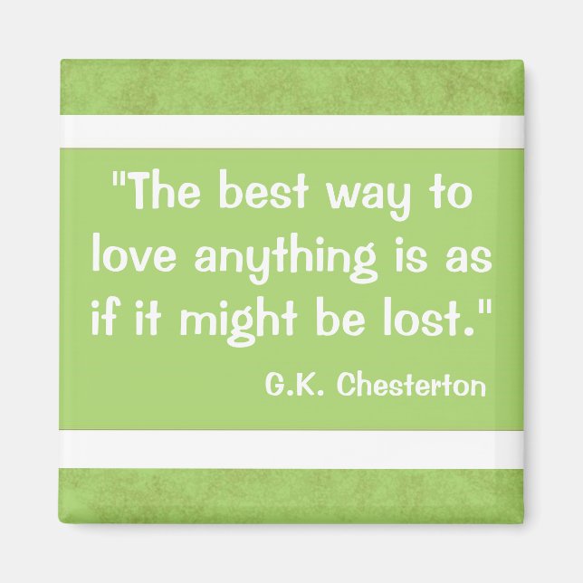 Íman Citação do G.K. Chesterton (Frente)