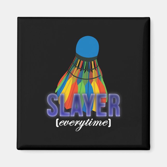 Íman Citação do Jogador de Badminton do Shuttle (Frente)