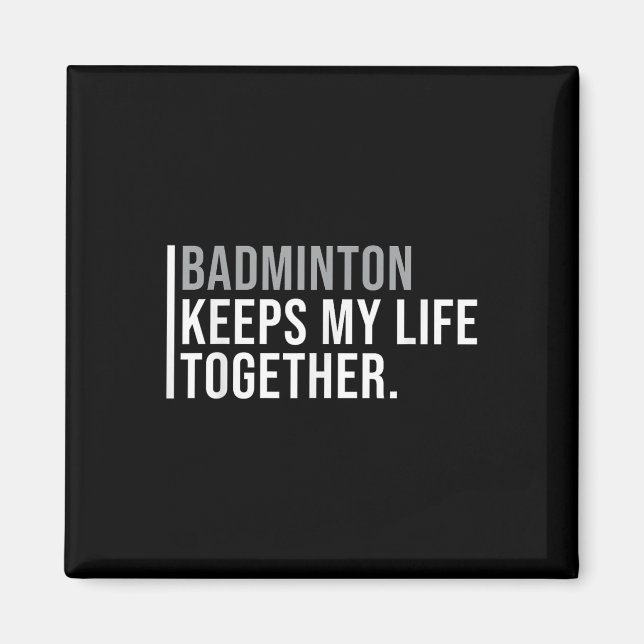 Íman Citação do Jogador de Badminton Hobby (Frente)
