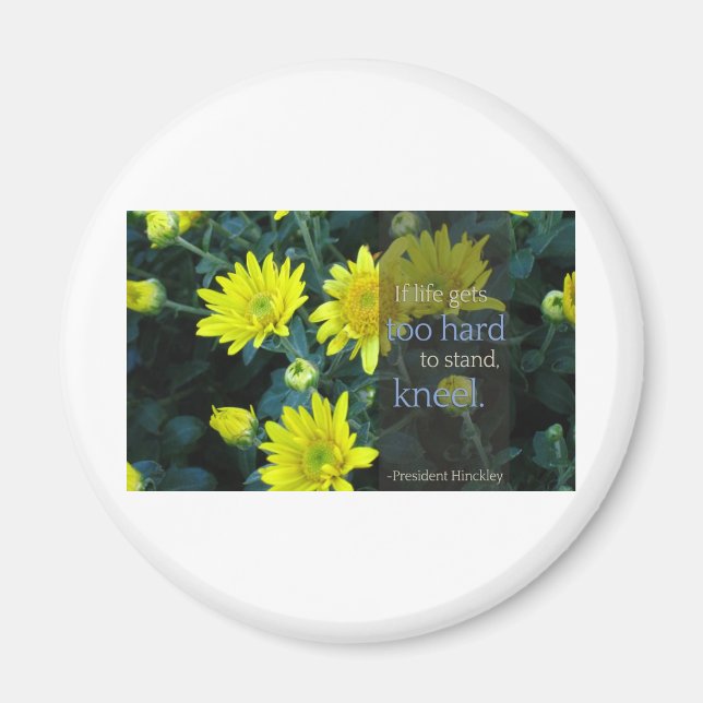 Íman Citação do LDS: Quando a vida fica Duro demais par (Frente)