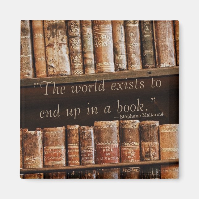 Íman Citação do Livro Antigo Inspirador (Frente)