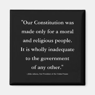 Íman Citação do Presidente John Adams Sobre a Constitui