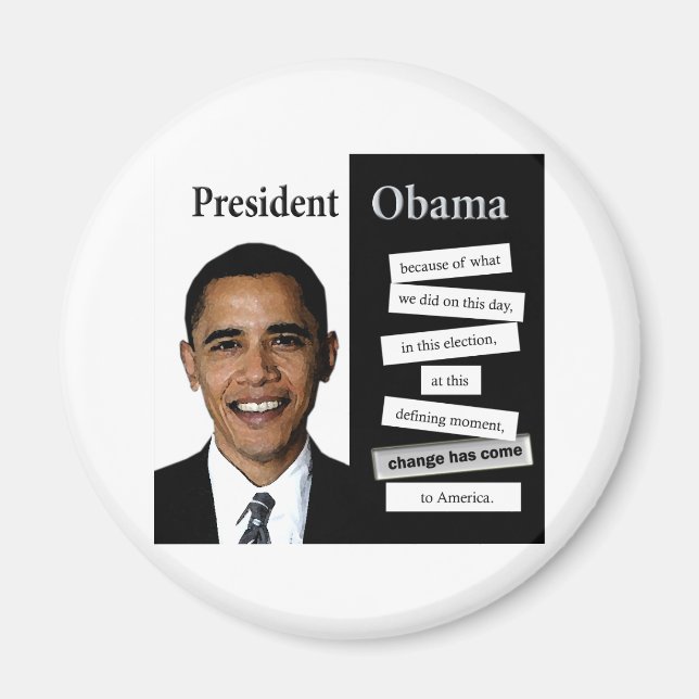 Íman Citação do Presidente Obama (Frente)