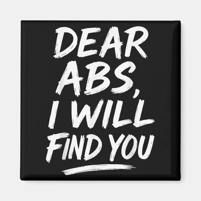 Íman Citação engraçada de Abs queridos para amantes de  (Frente)