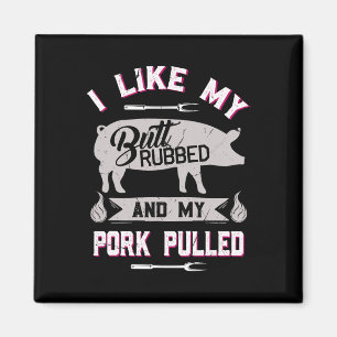 Íman Citação engraçada de churrasco grelhado porco carn