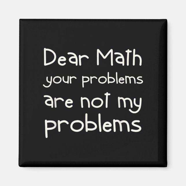 Íman Citação engraçada de matemática Querida matemática (Frente)