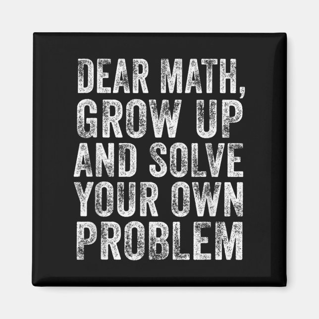 Íman Citação Engraçada de Matemática Querido Professor  (Frente)