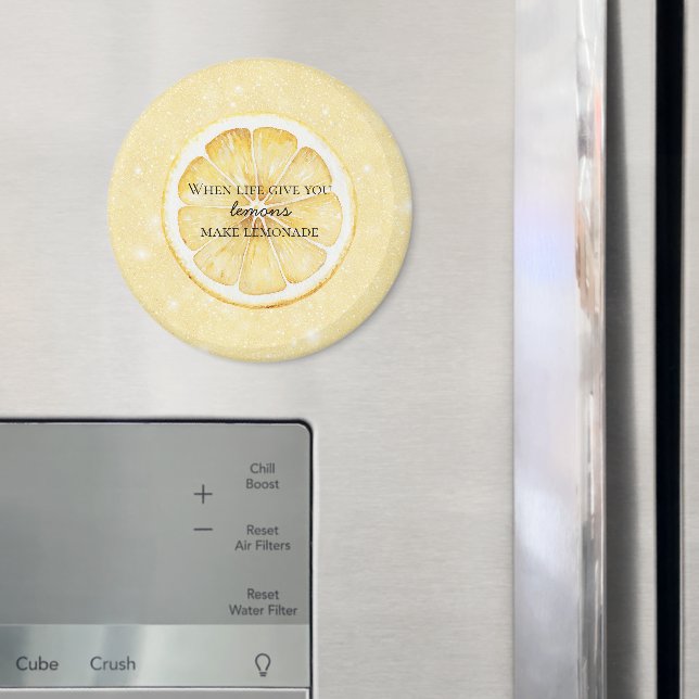 Íman Citação Glitter Vida Branca Dá Limões (In Situ (Fridge))