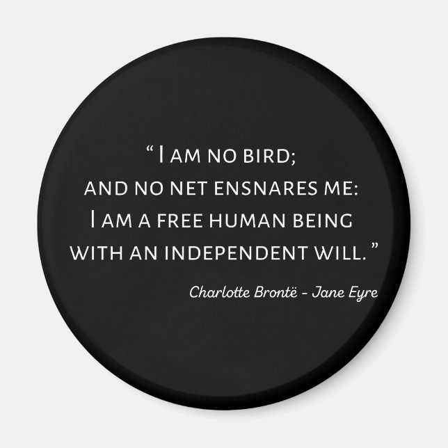 Íman Citação II de Jane Eyre - Estilo Clássico (Frente)