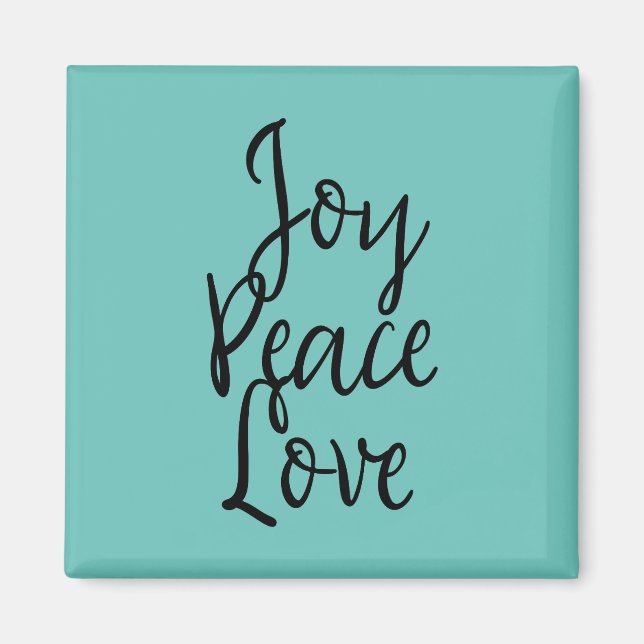 Íman Citação Inspiradora Alegria Paz Amor (Frente)