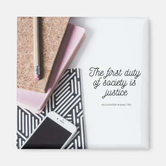 Íman Citação Inspiradora da Sociedade de Direitos de Ju