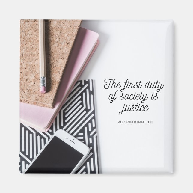 Íman Citação Inspiradora da Sociedade de Direitos de Ju (Frente)