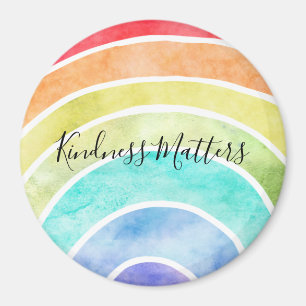 Íman Citação inspiradora personalizada do Rainbow