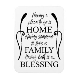 Íman Citação Inspirativa sobre Casa - Família - Ben