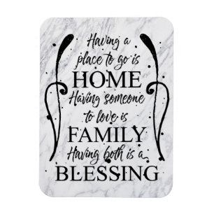 Íman Citação Inspirativa sobre Casa - Família - Ben