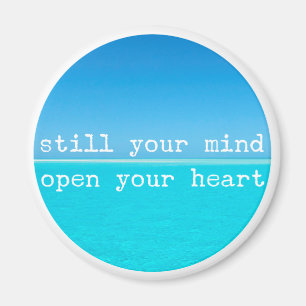 Íman Citação Mindful: Mente, coração aberto