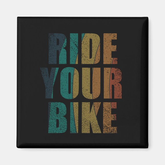 Íman Citação Motivacional de Ciclismo de Montanha - Cic (Frente)