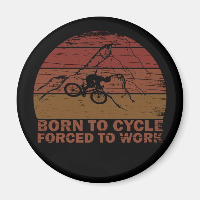 Íman Citação Motivacional de Ciclismo de Montanha - Cic (Frente)