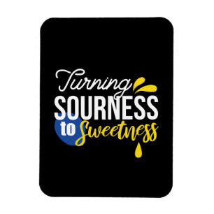 Íman Citação Motivacional de Limão de Areia a Doce