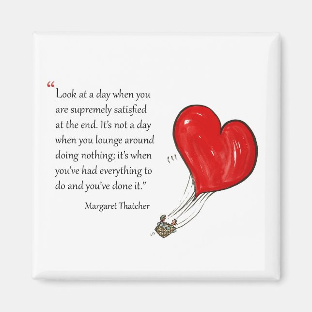 Íman Citação motivacional de Margaret Thatcher - (Frente)